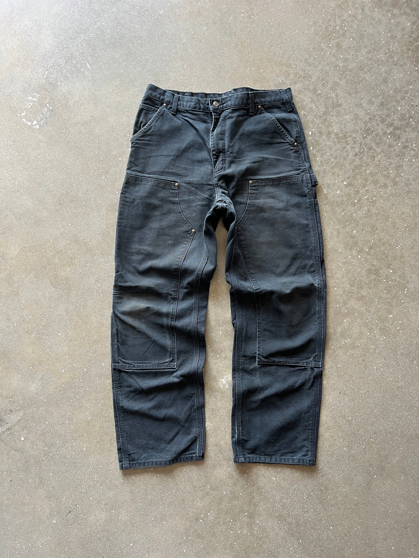 Vintage Black Carhartt Double Knee Pants - 34x32