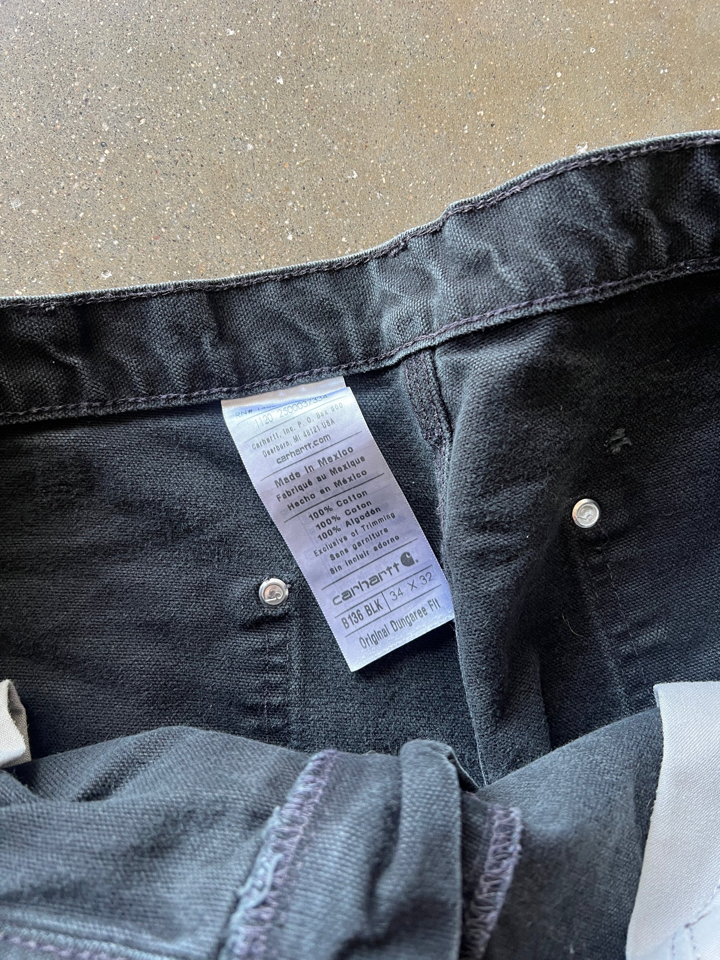 Vintage Black Carhartt Double Knee Pants - 34x32