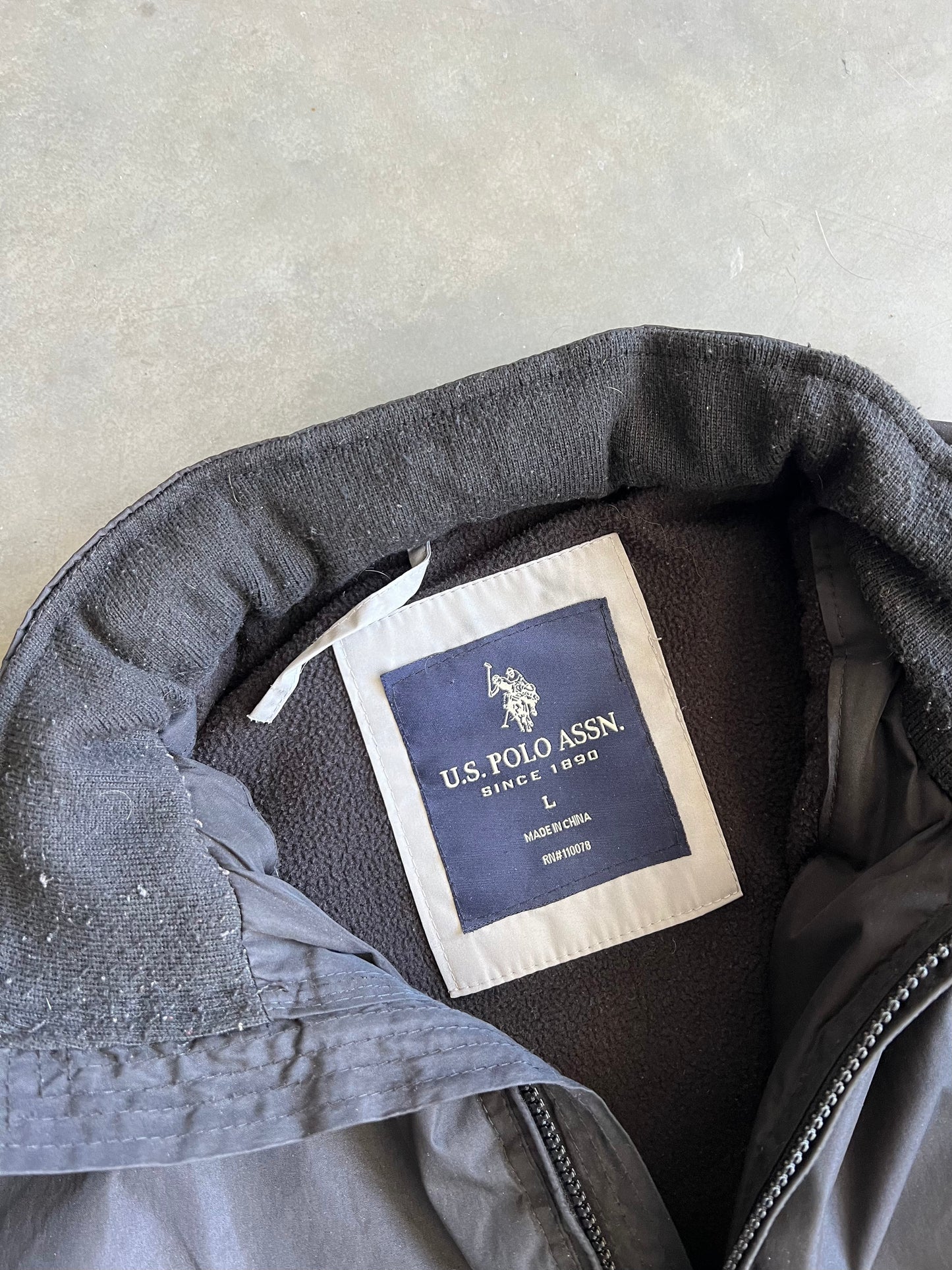 Vintage Black Polo Assassin Zip Up Jacket - L