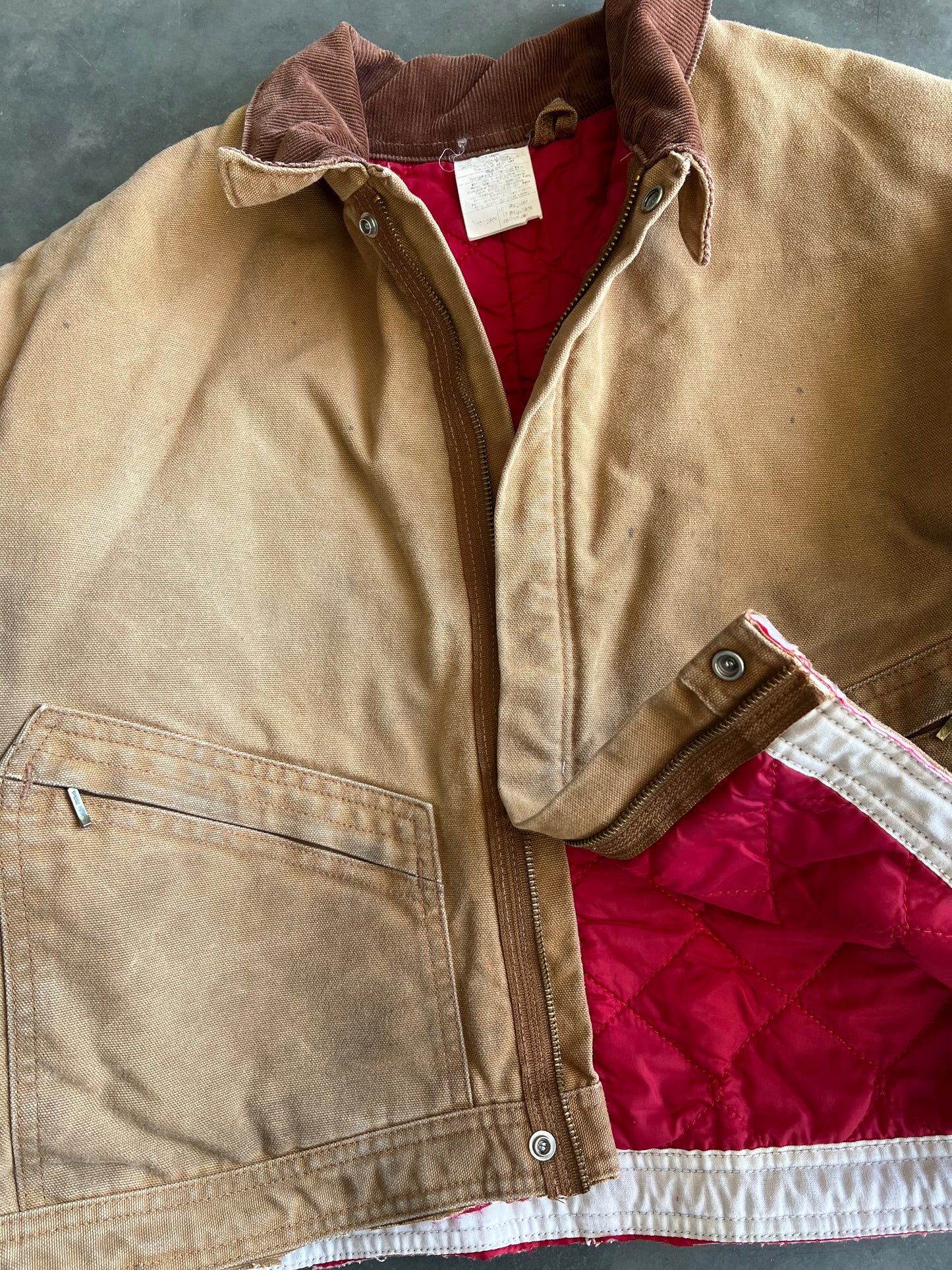 Vintage Tan Carhartt Cropped Jacket - L