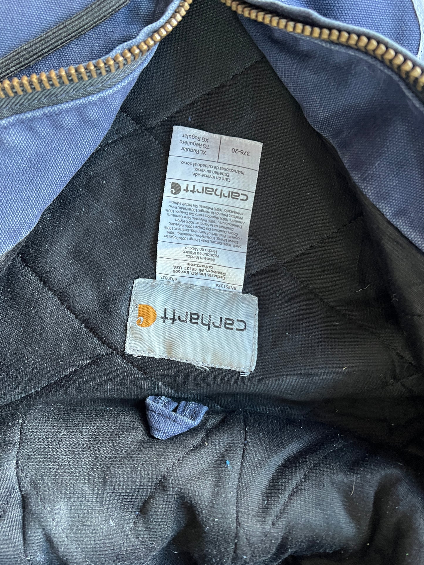 Vintage Navy Blue NY Carhartt Jacket - XL