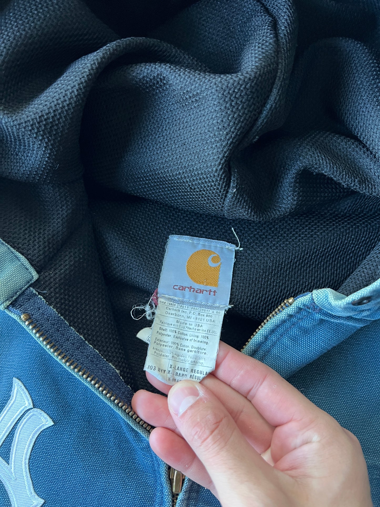 Vintage Faded Blue NY Carhartt Jacket - L