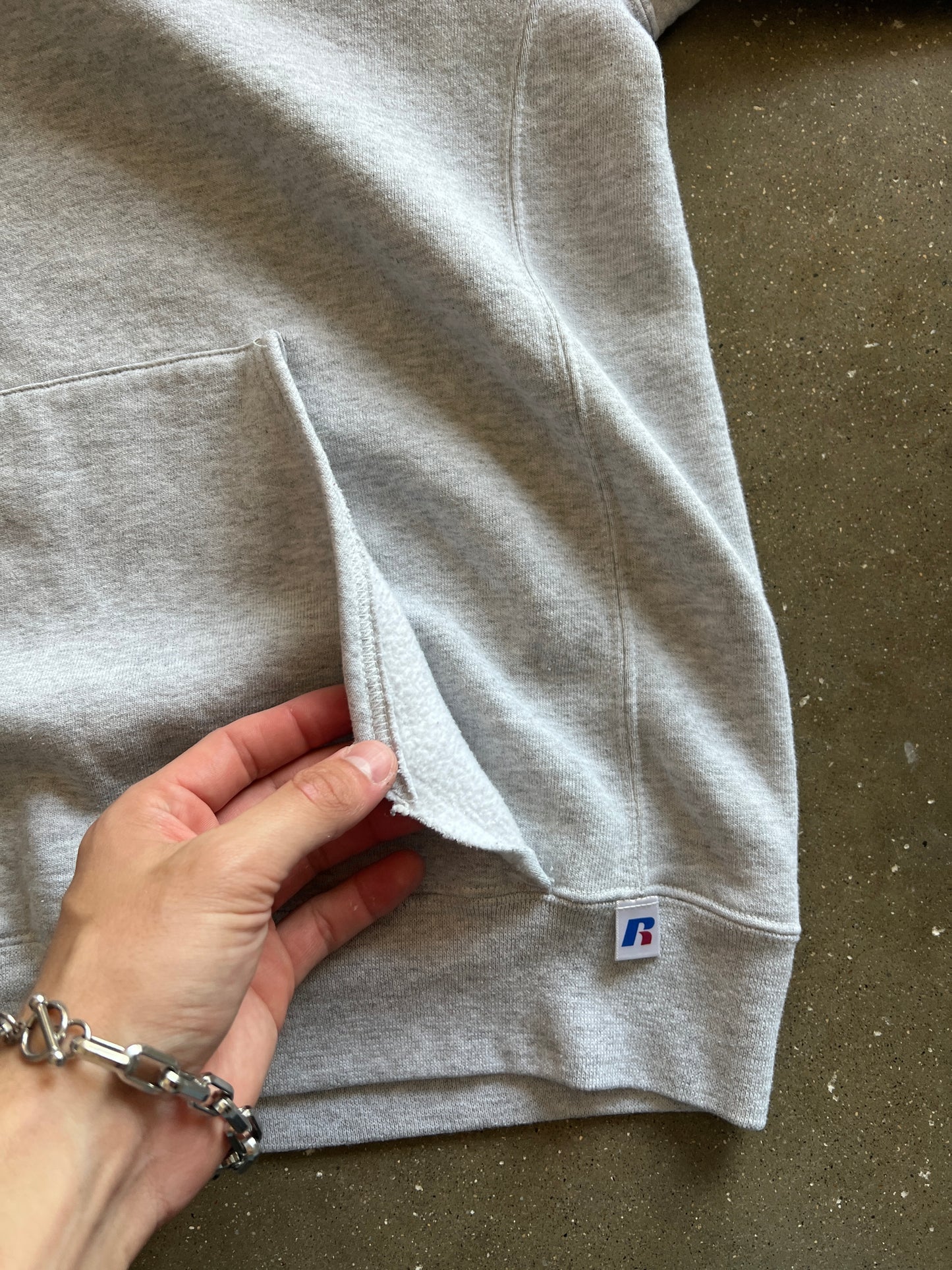 Vintage Powder White Russell Hoodie - S