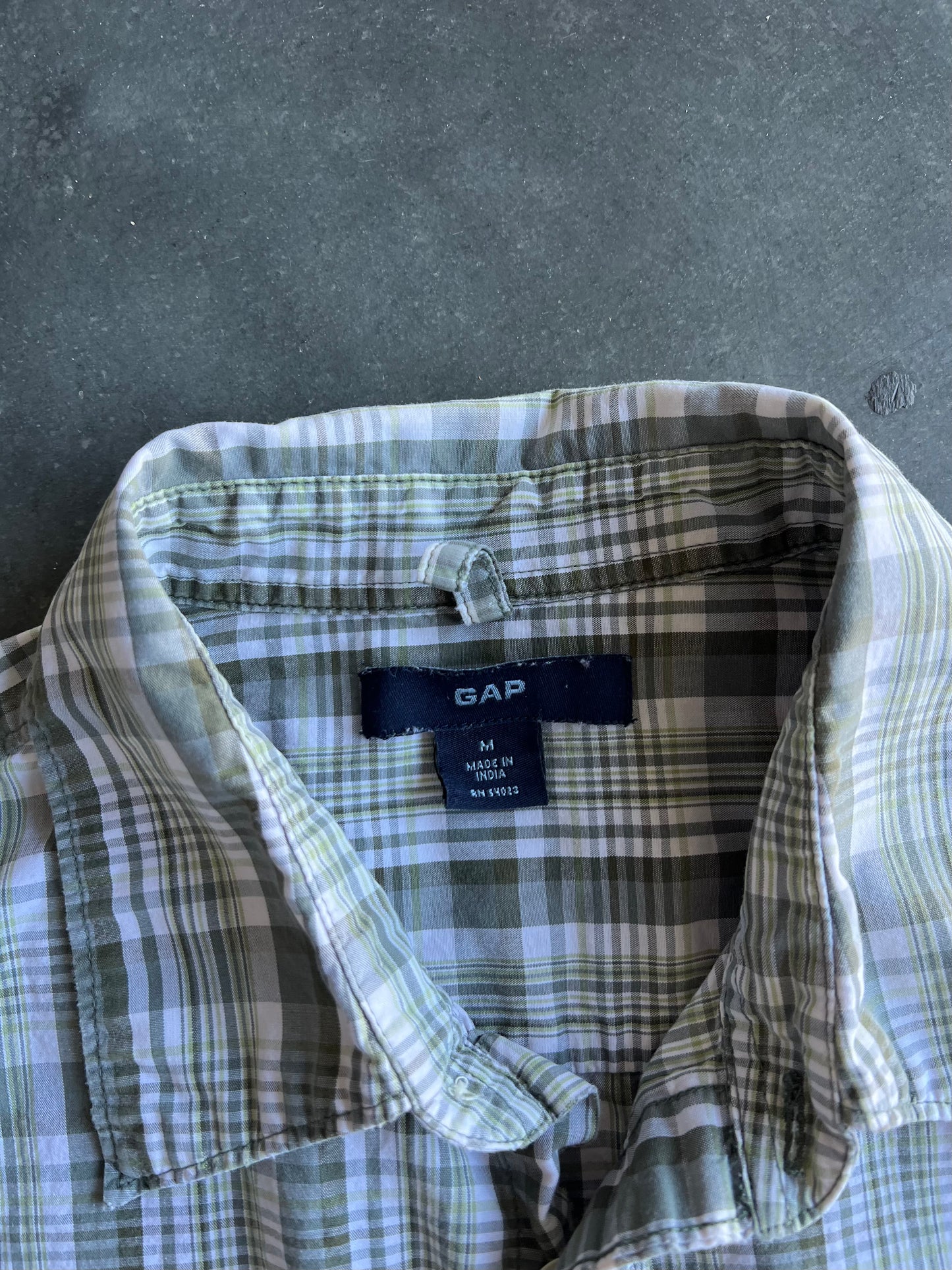Vintage Green Gap Cropped Button Up - M