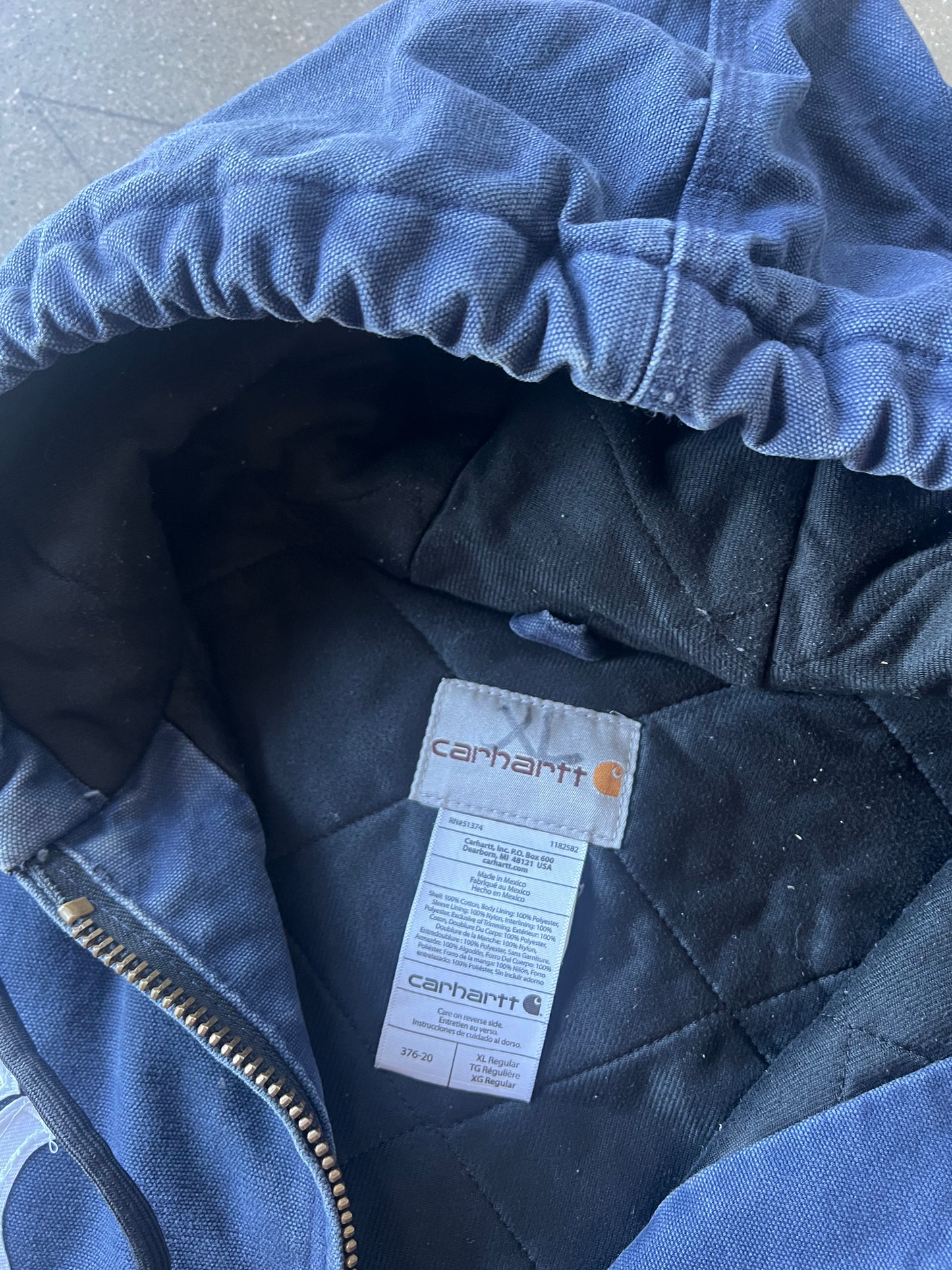 Vintage Navy Blue NY Carhartt Jacket - XL