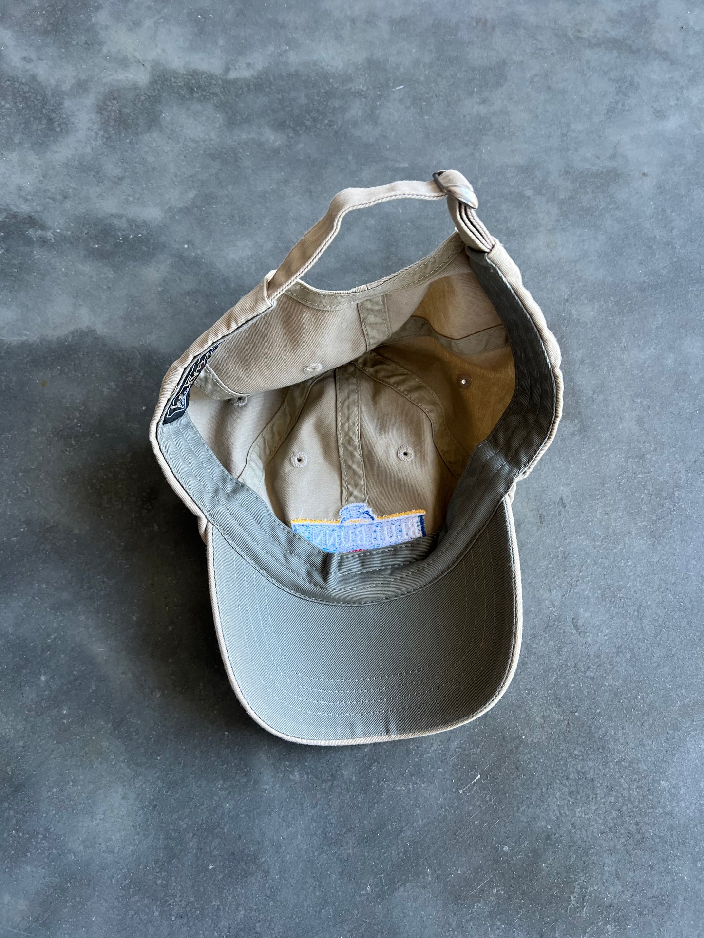 Vintage Cream Blue Bunny Hat