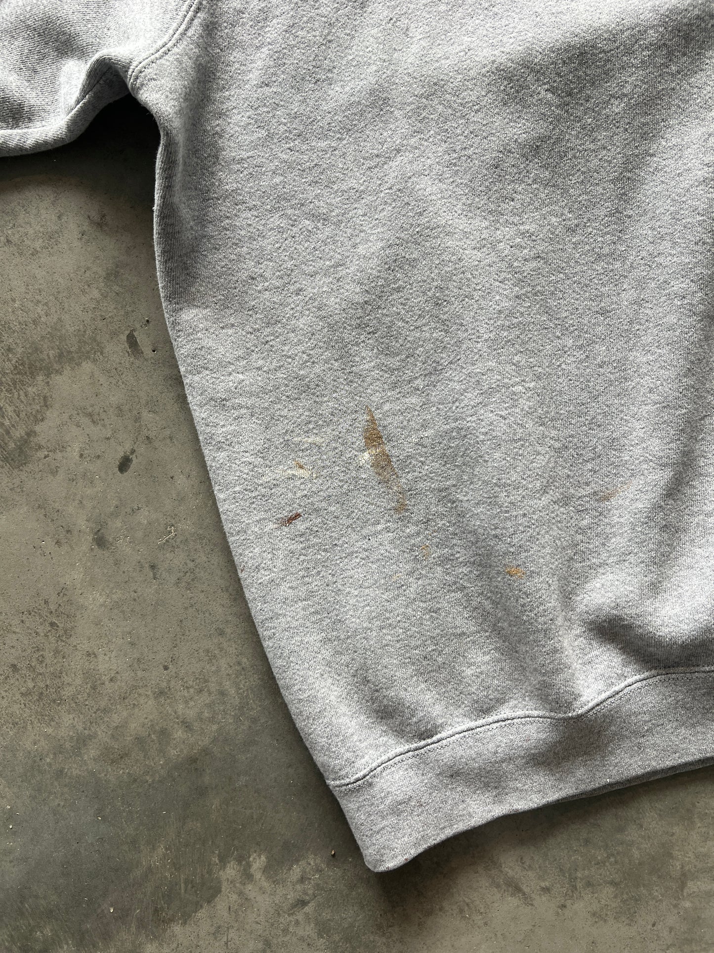 Vintage Distressed Grey Nike Spellout Crew - XL