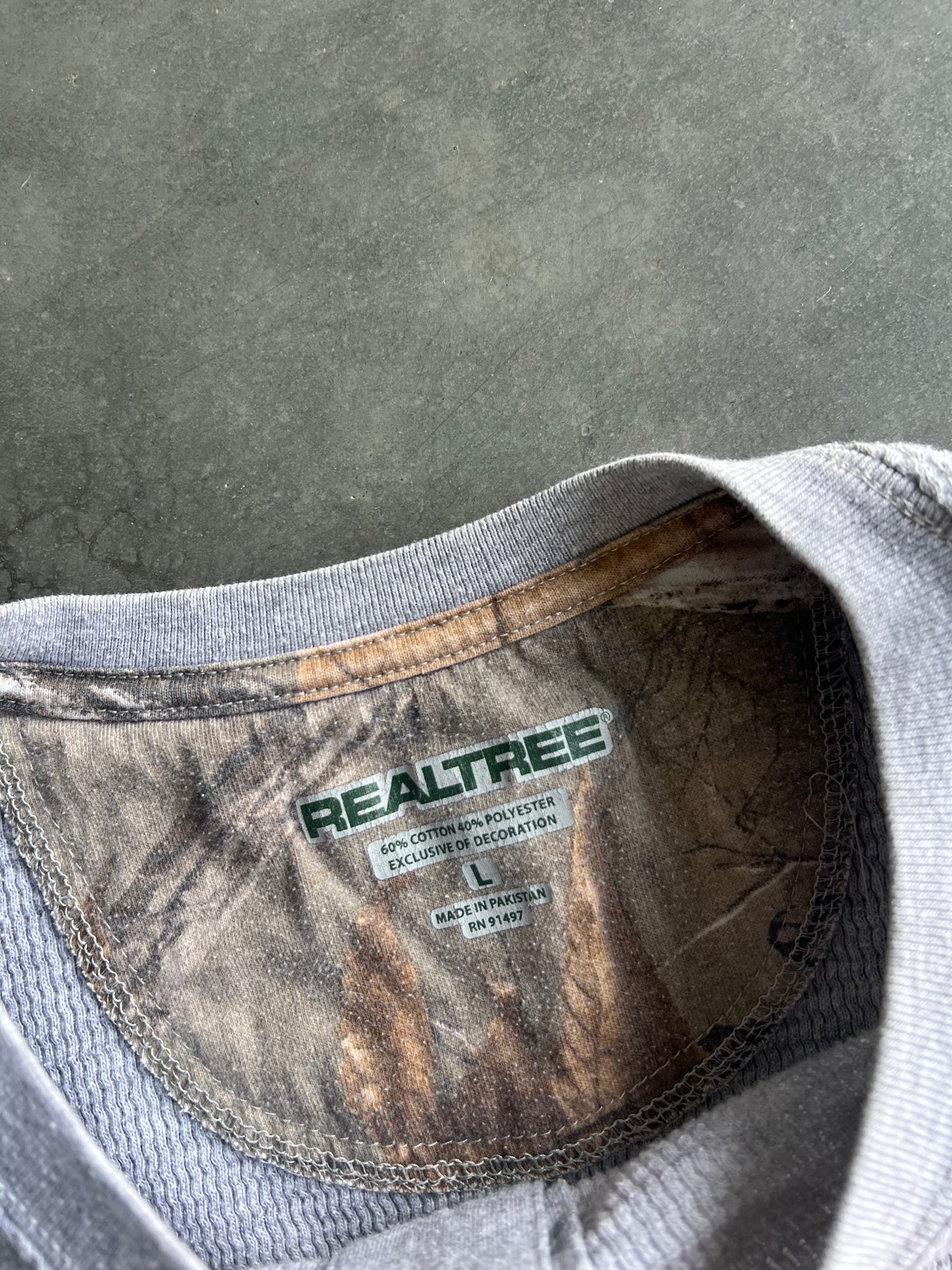 Vintage Grey RealTree Thermal Shirt - L