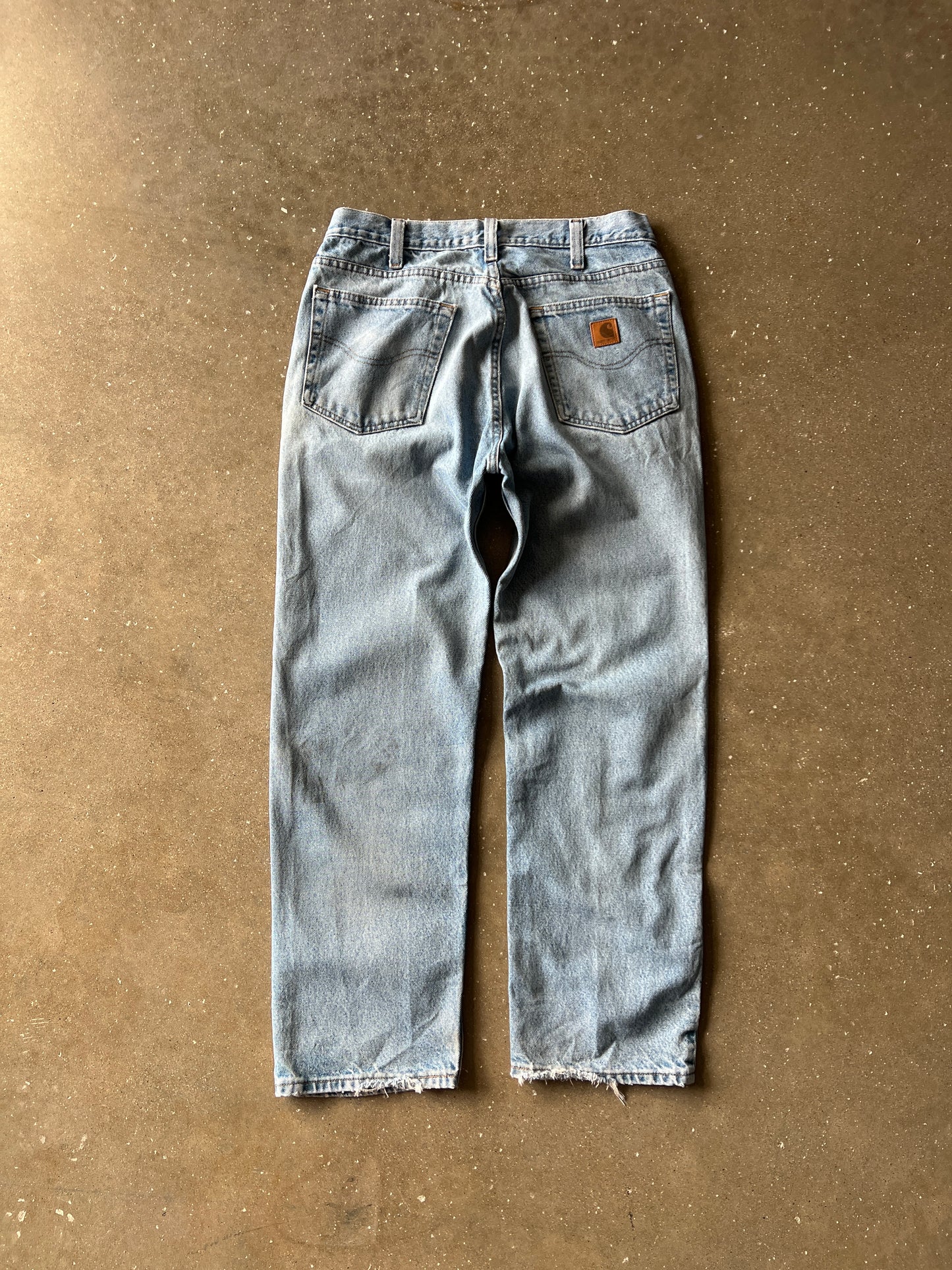 Vintage Faded Denim Carhartt Carpenter Pants - 34