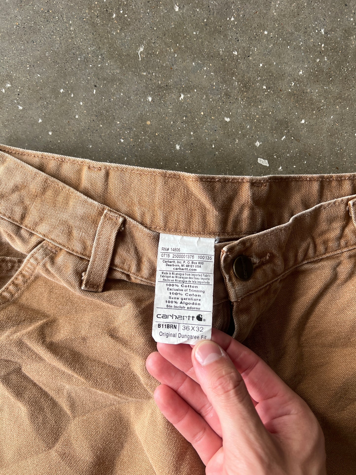 Vintage Faded Tan Carhartt Carpenter Pants - 36