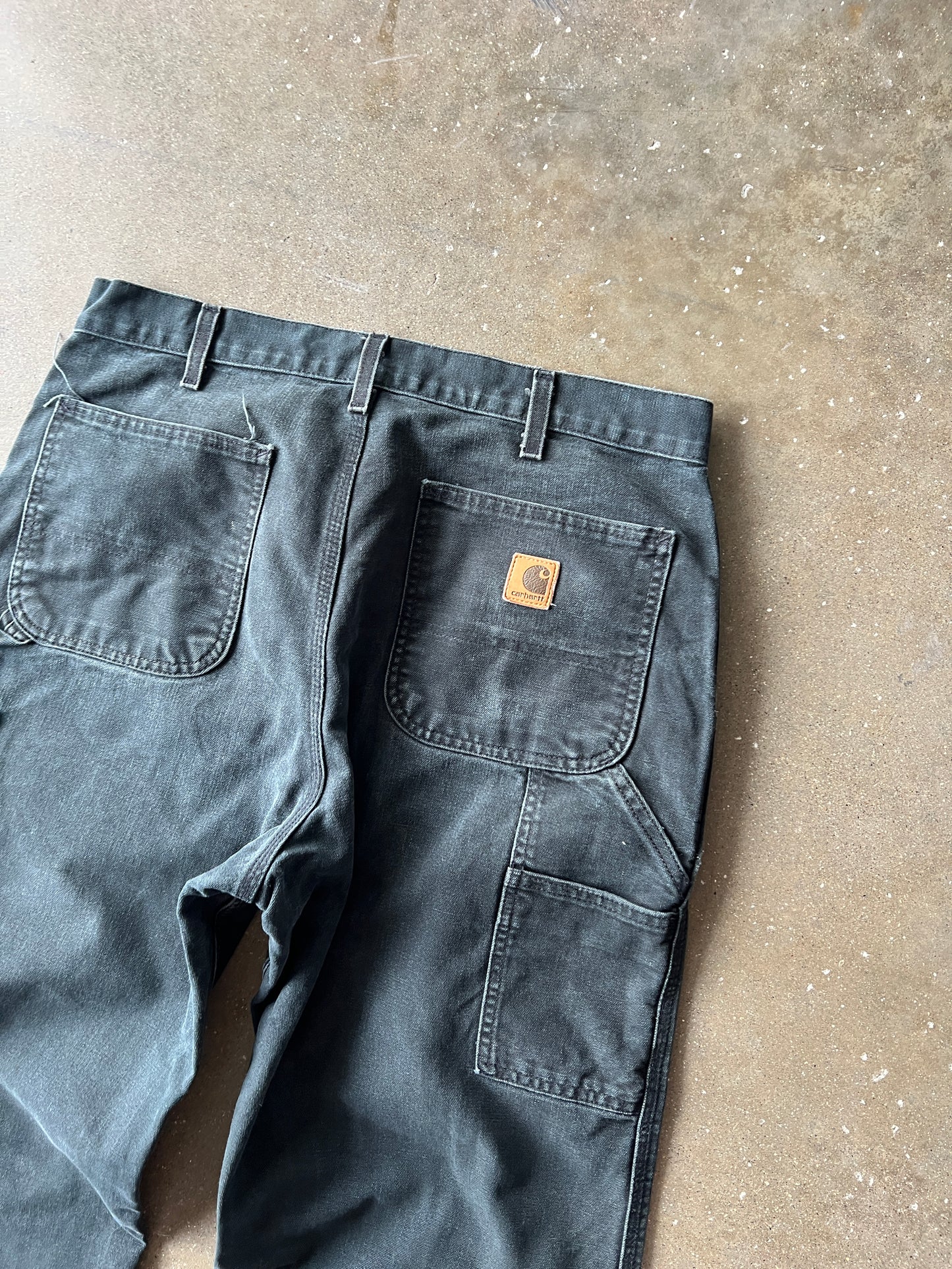 Vintage Faded Black Carhartt Carpenter Pants - 36