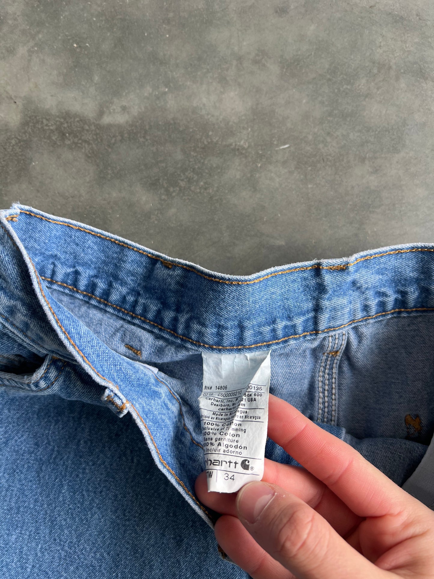 Vintage Denim Blue Carhartt Shorts - 34