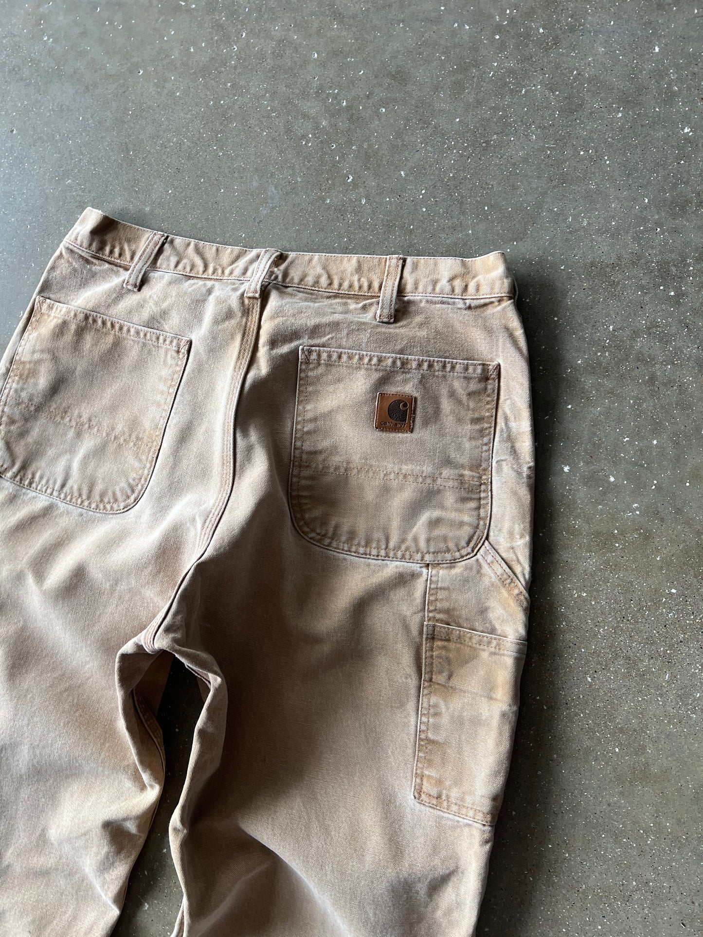 Vintage Faded Tan Carhartt Carpenter Pants - 34