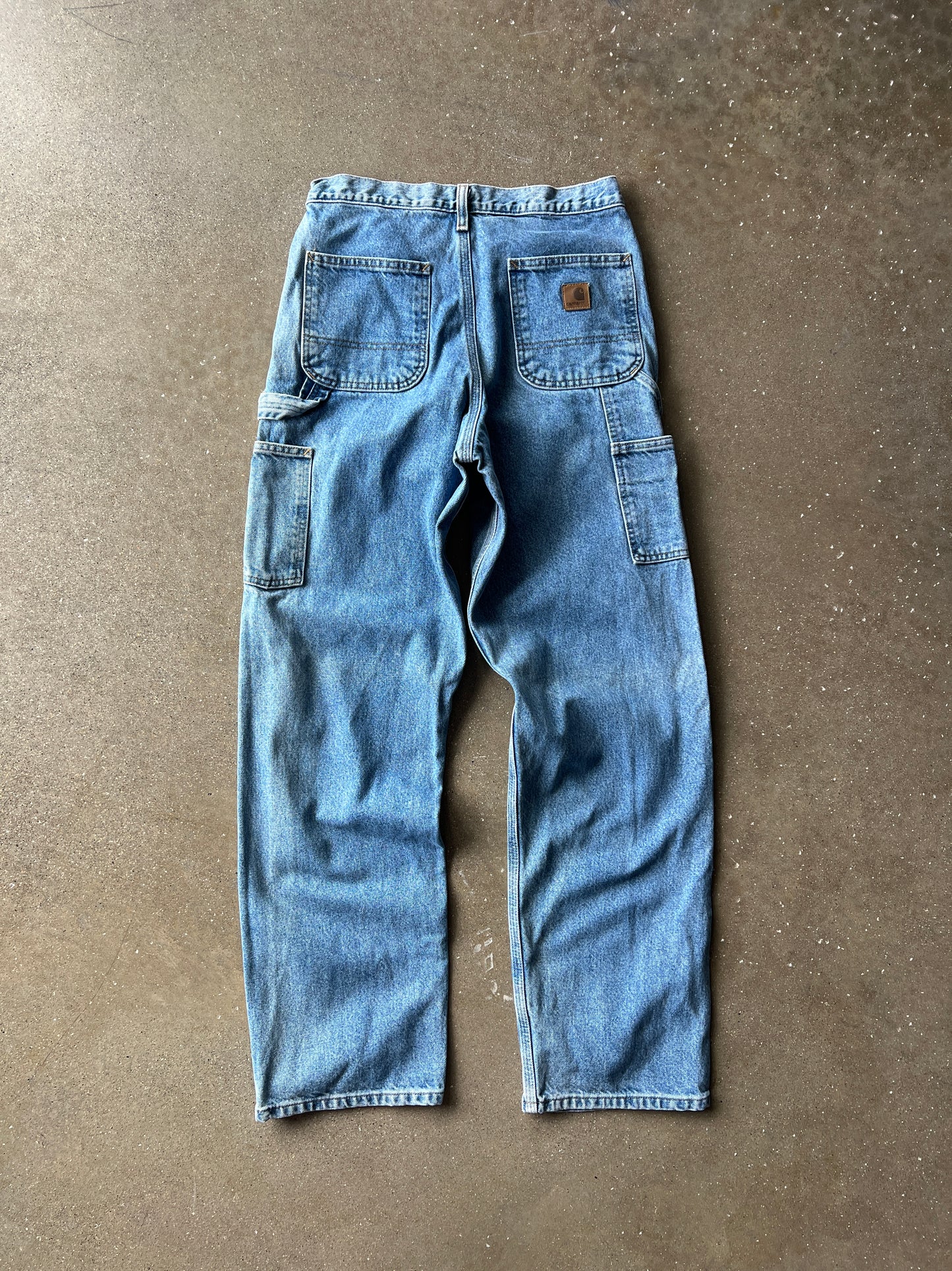 Vintage Denim Blue Carhartt Carpenter Pants - 30