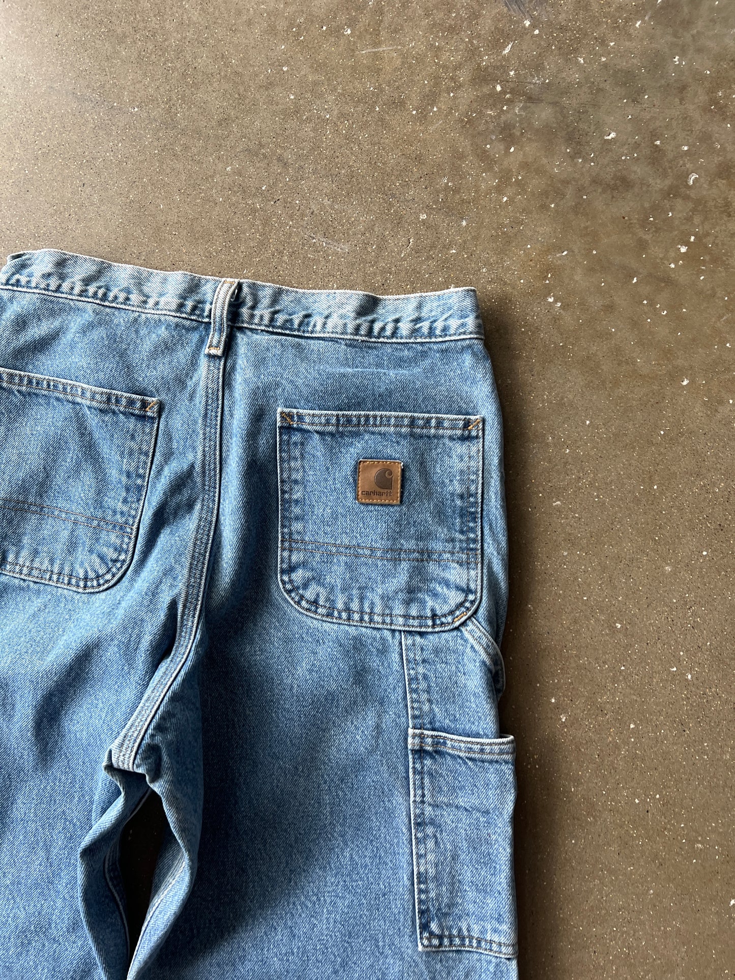 Vintage Denim Blue Carhartt Carpenter Pants - 30