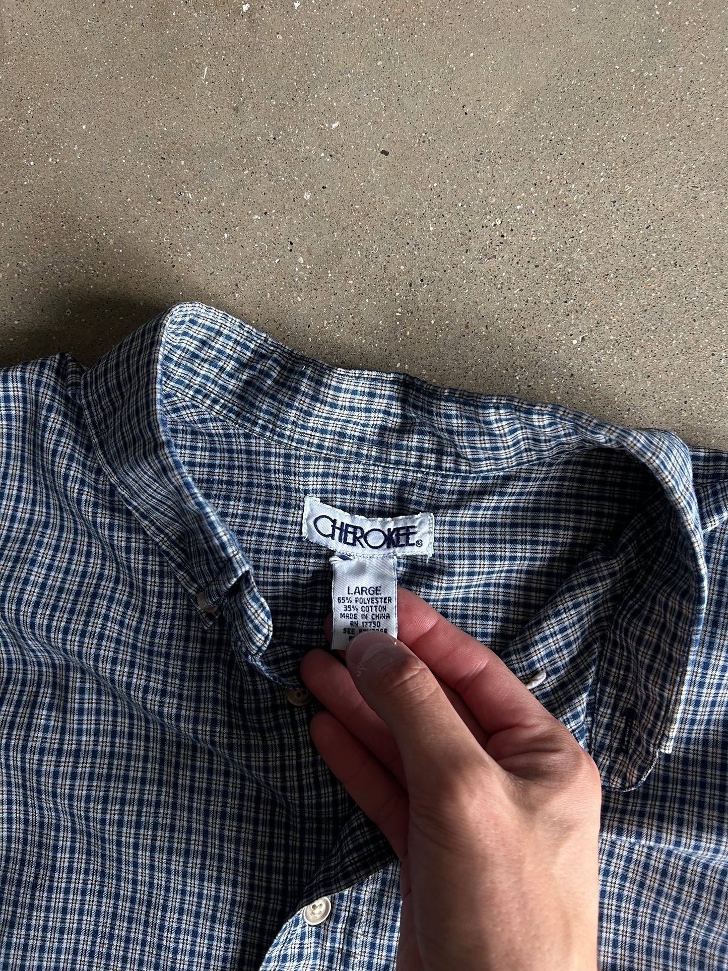 Vintage Light Blue Button Down Shirt - L