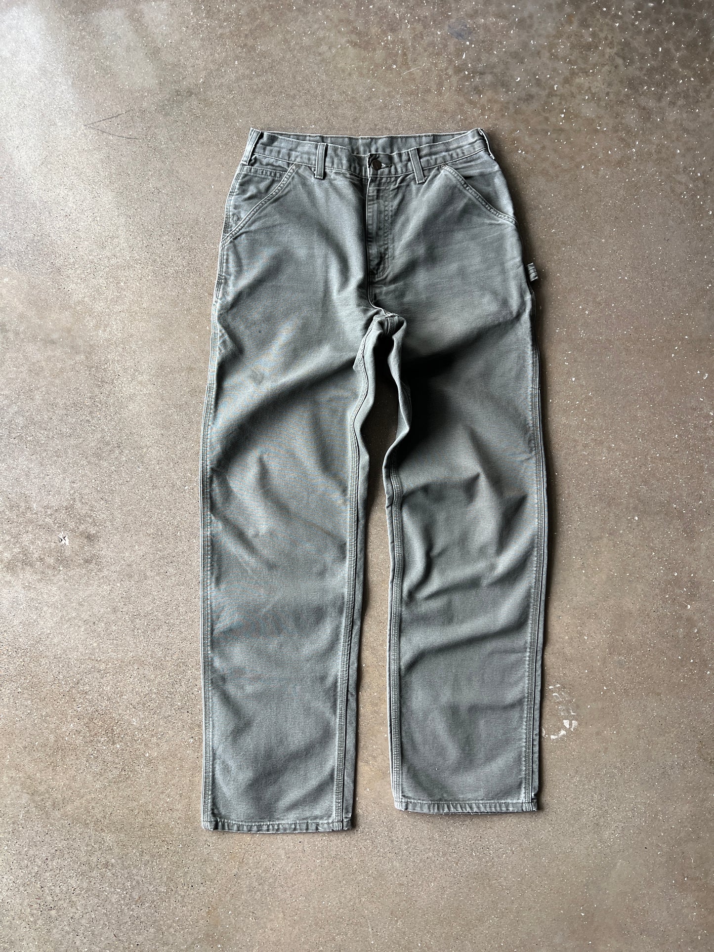 Vintage Moss Green Carhartt Carpenter Pants - 32