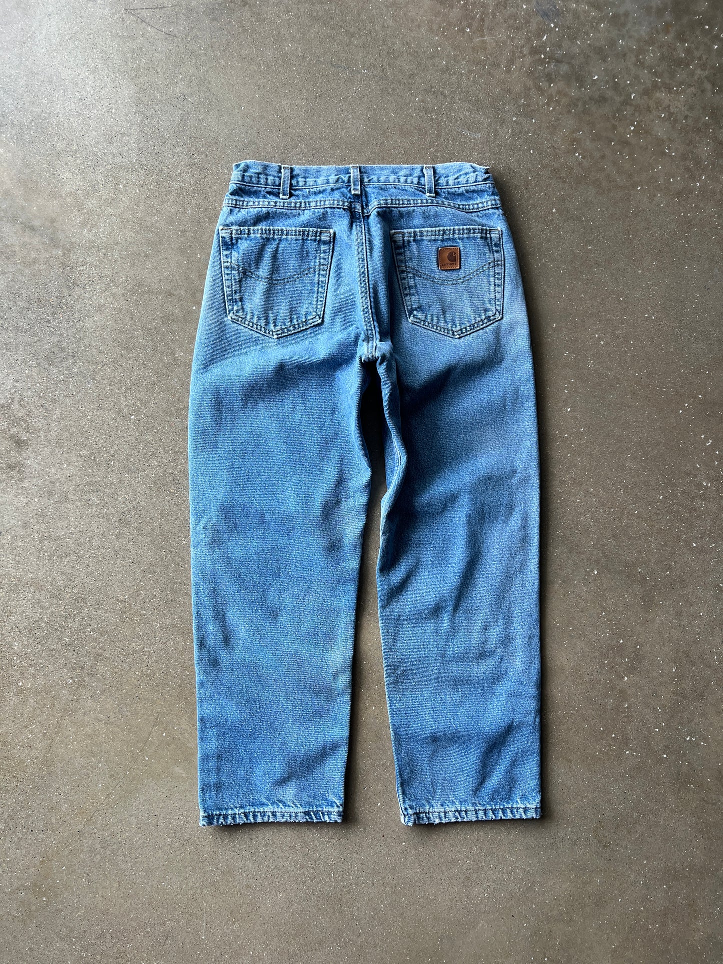 Vintage Denim Blue Carhartt Carpenter Pants - 33
