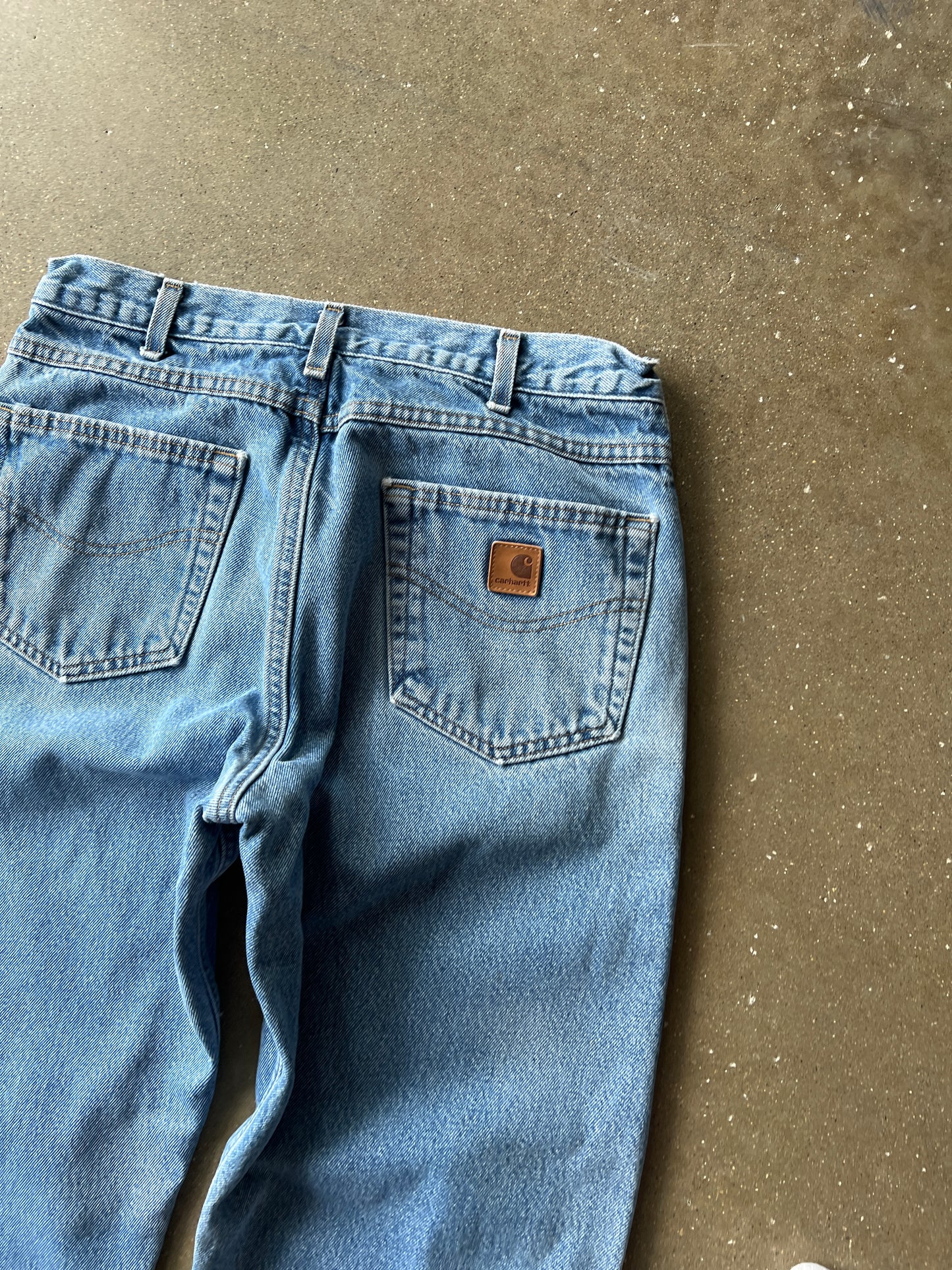 Vintage Denim Blue Carhartt Carpenter Pants - 33