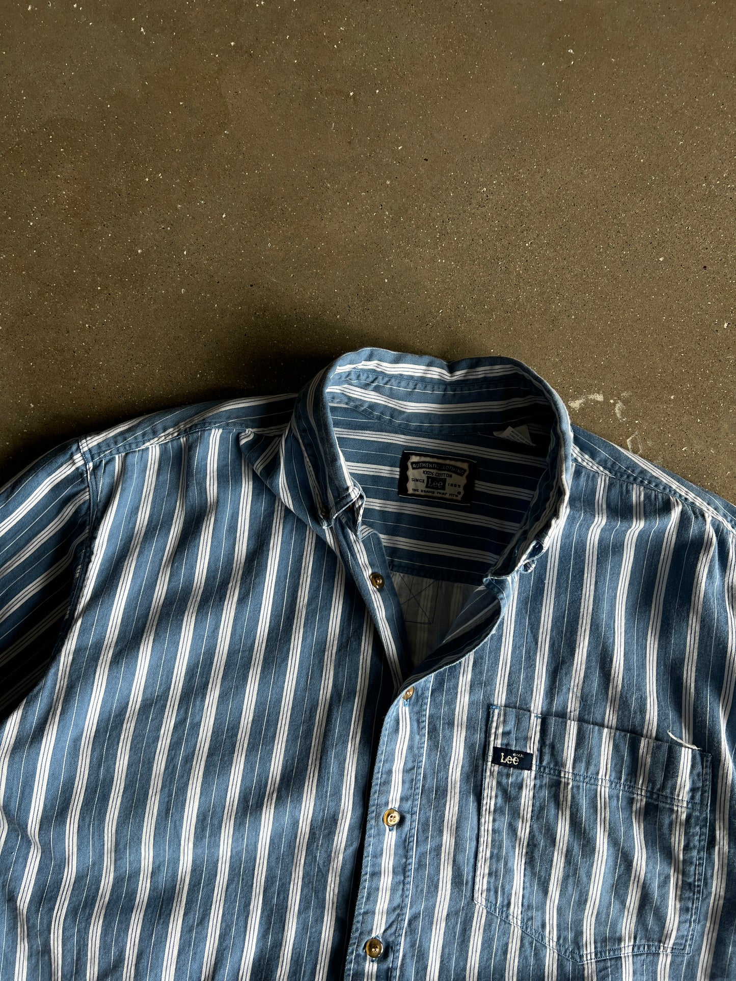 Vintage Light Blue Lee Button Down Shirt - L