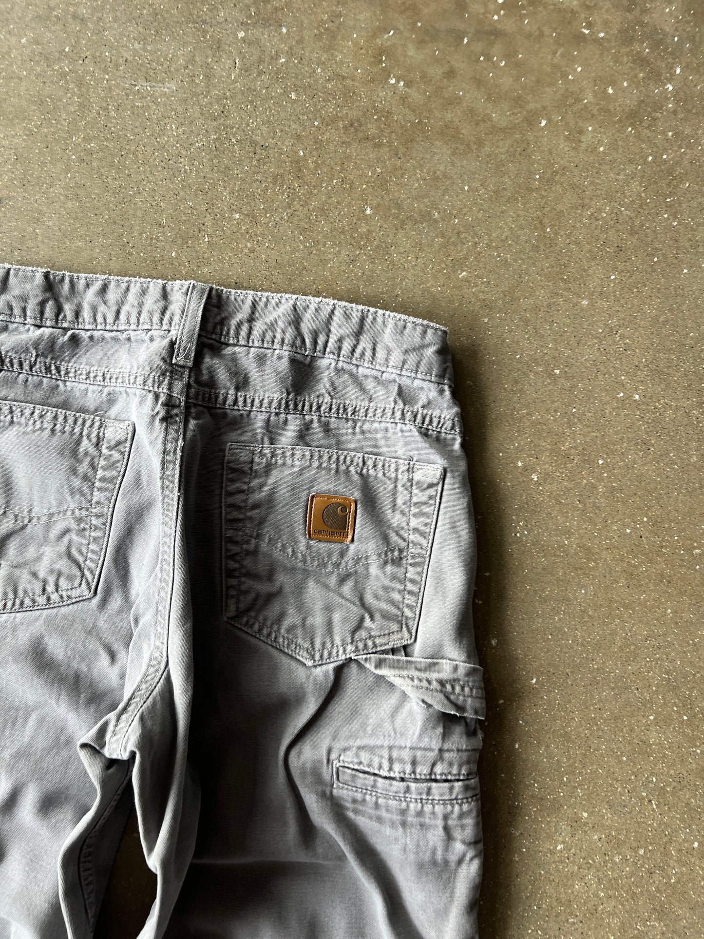 Vintage Faded Grey Carhartt Carpenter Pants - 28