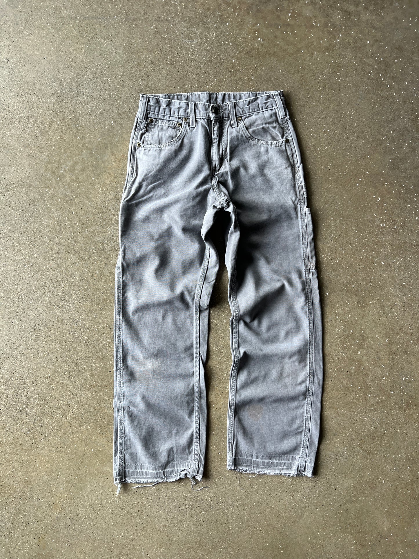 Vintage Faded Grey Carhartt Carpenter Pants - 28