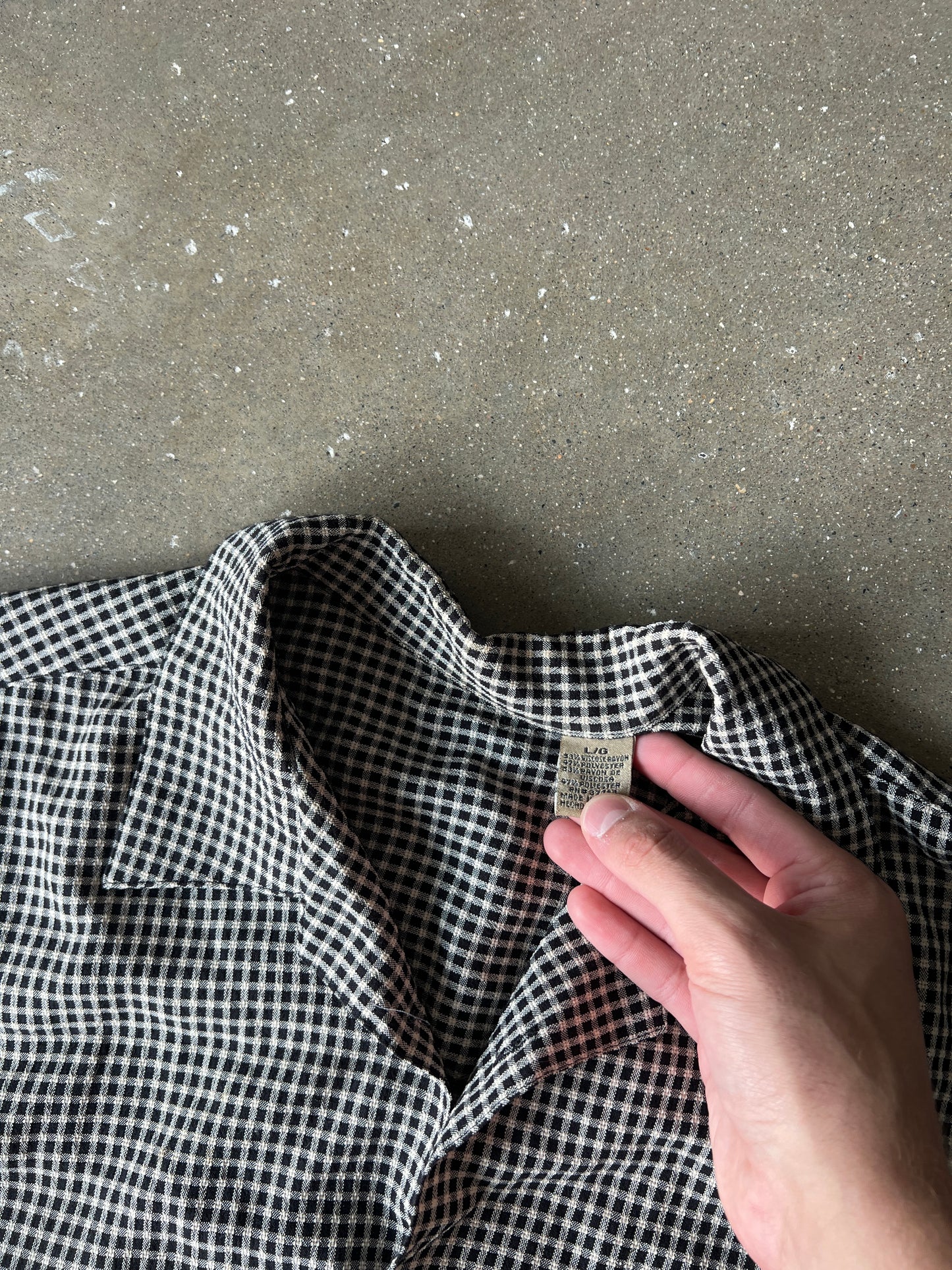 Vintage Dark Tan Button Down Shirt - L