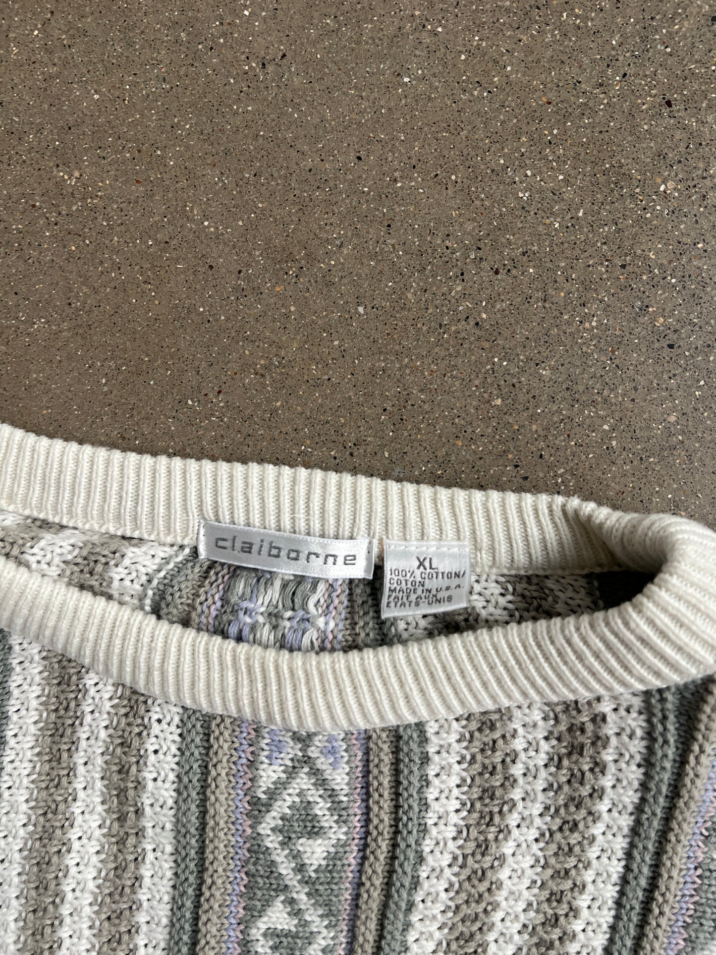 Vintage Tundra Cable Knit Sweater - XL