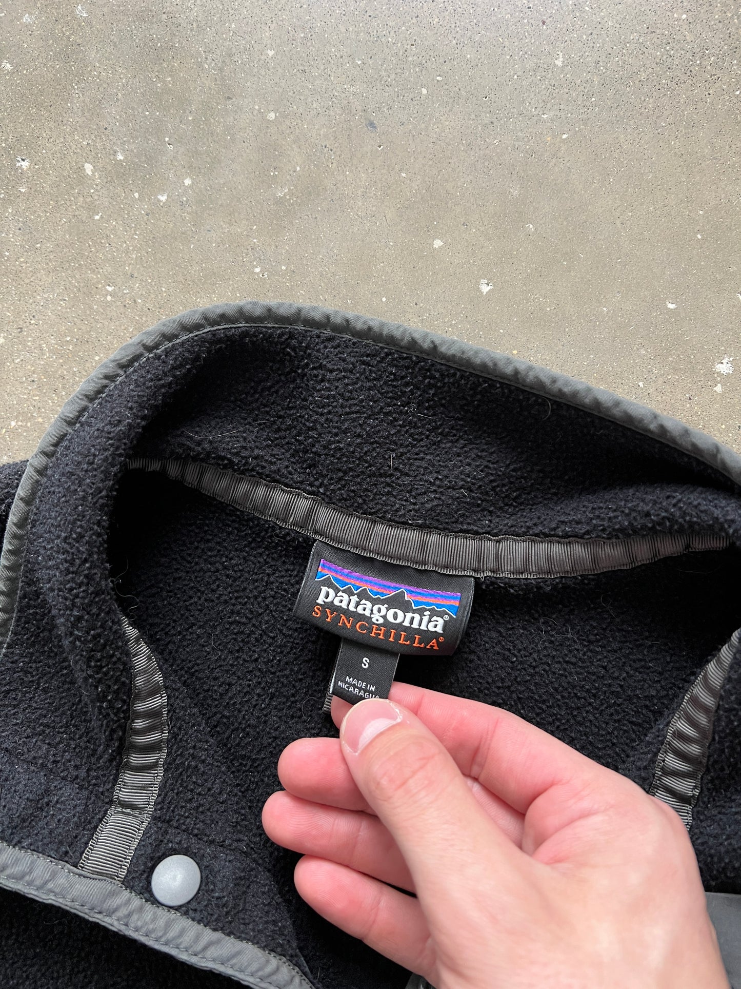 Vintage Black Patigonia Fleece - S