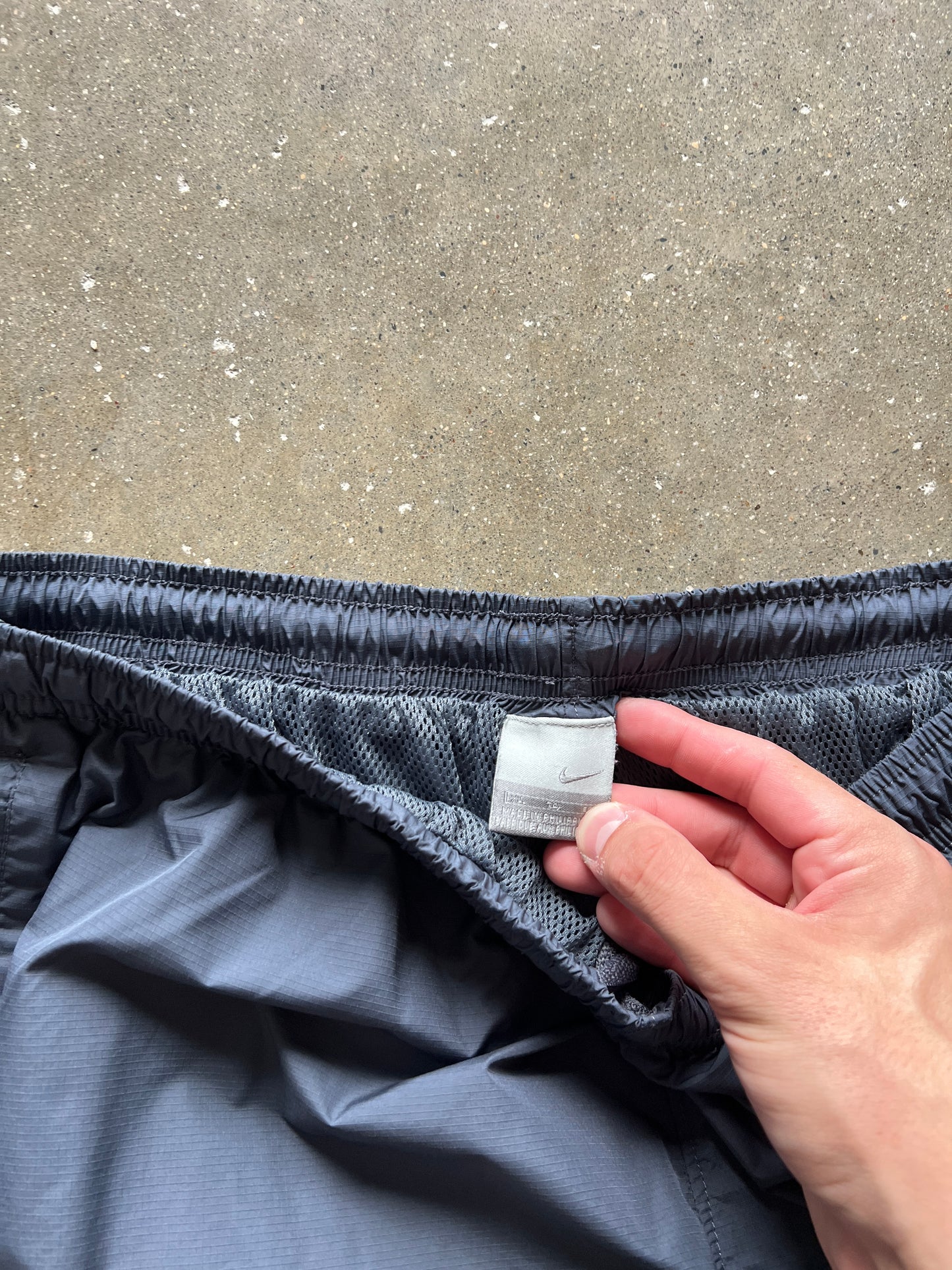 Vintage Grey Nike Spellout Track Pants - XL