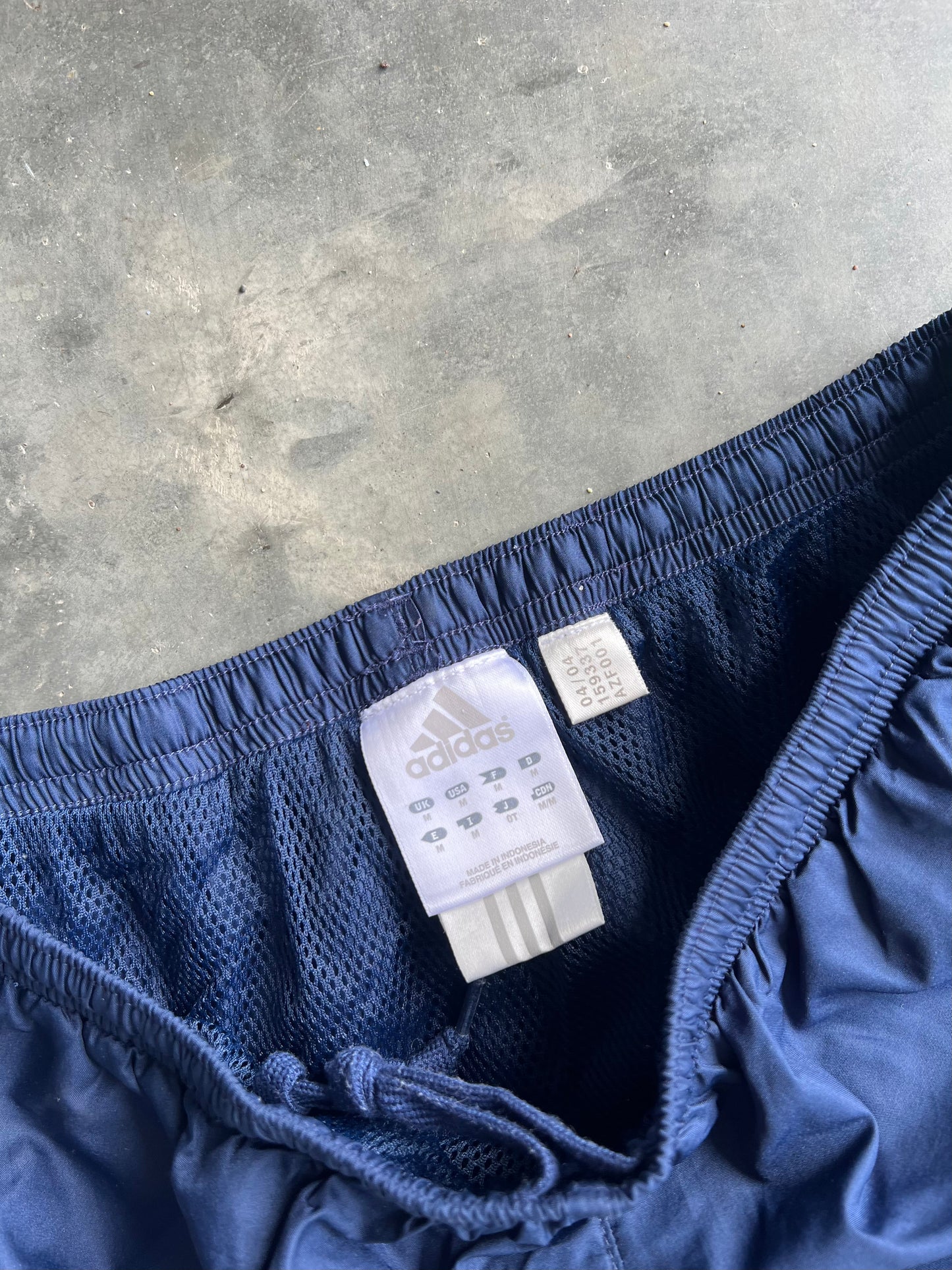 Vintage Blue Adidas Stripped Track Pants - M