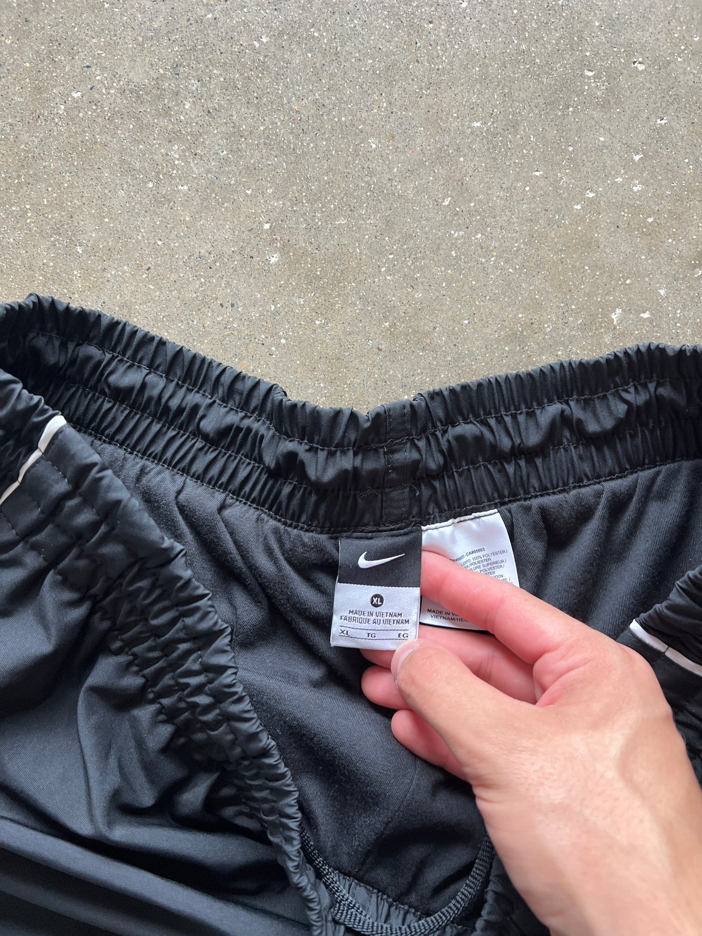 Vintage Black Nike Swoosh Track Pants - XL
