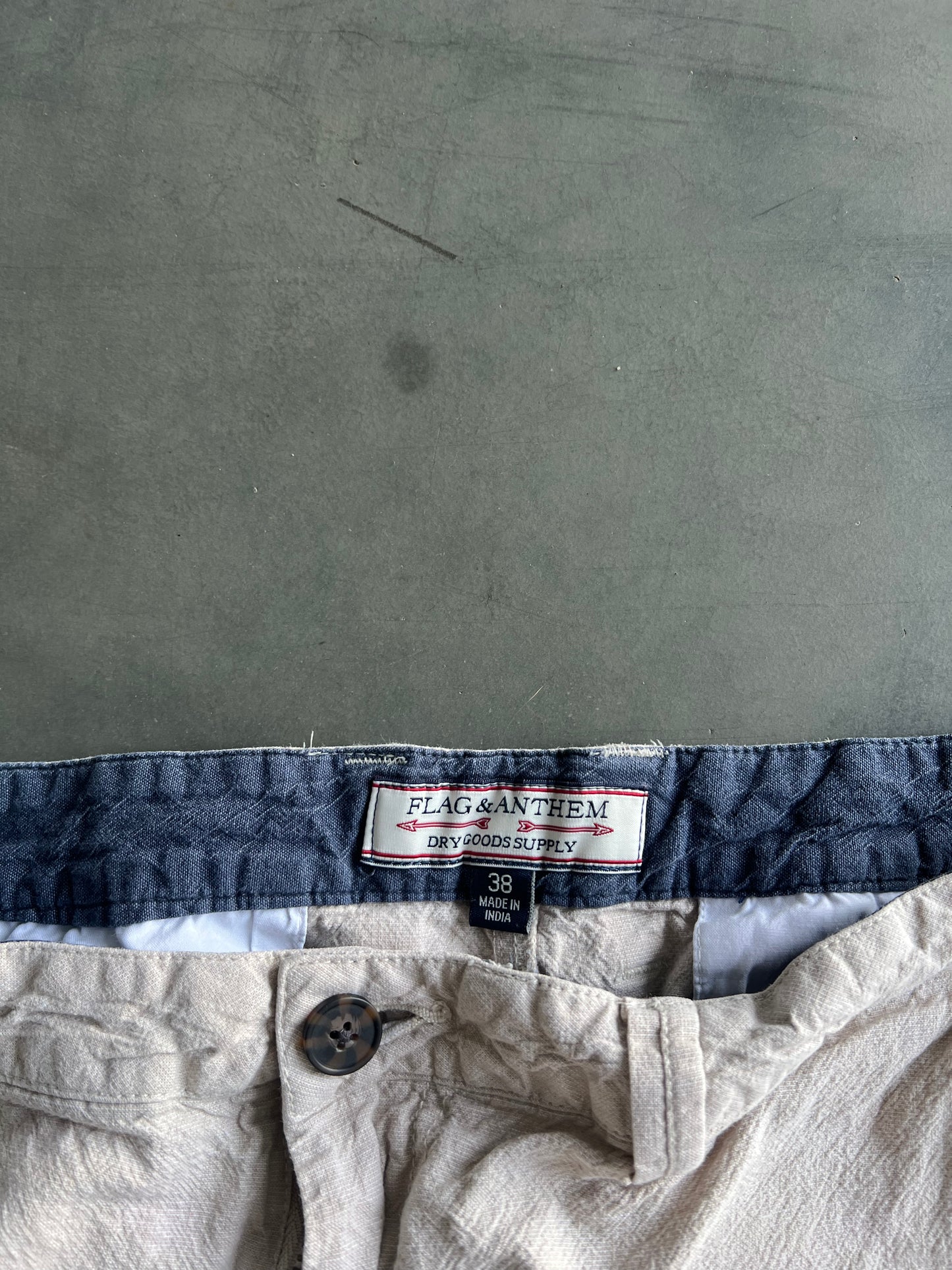 Vintage Cream Dry Goods Supply Shorts - 38