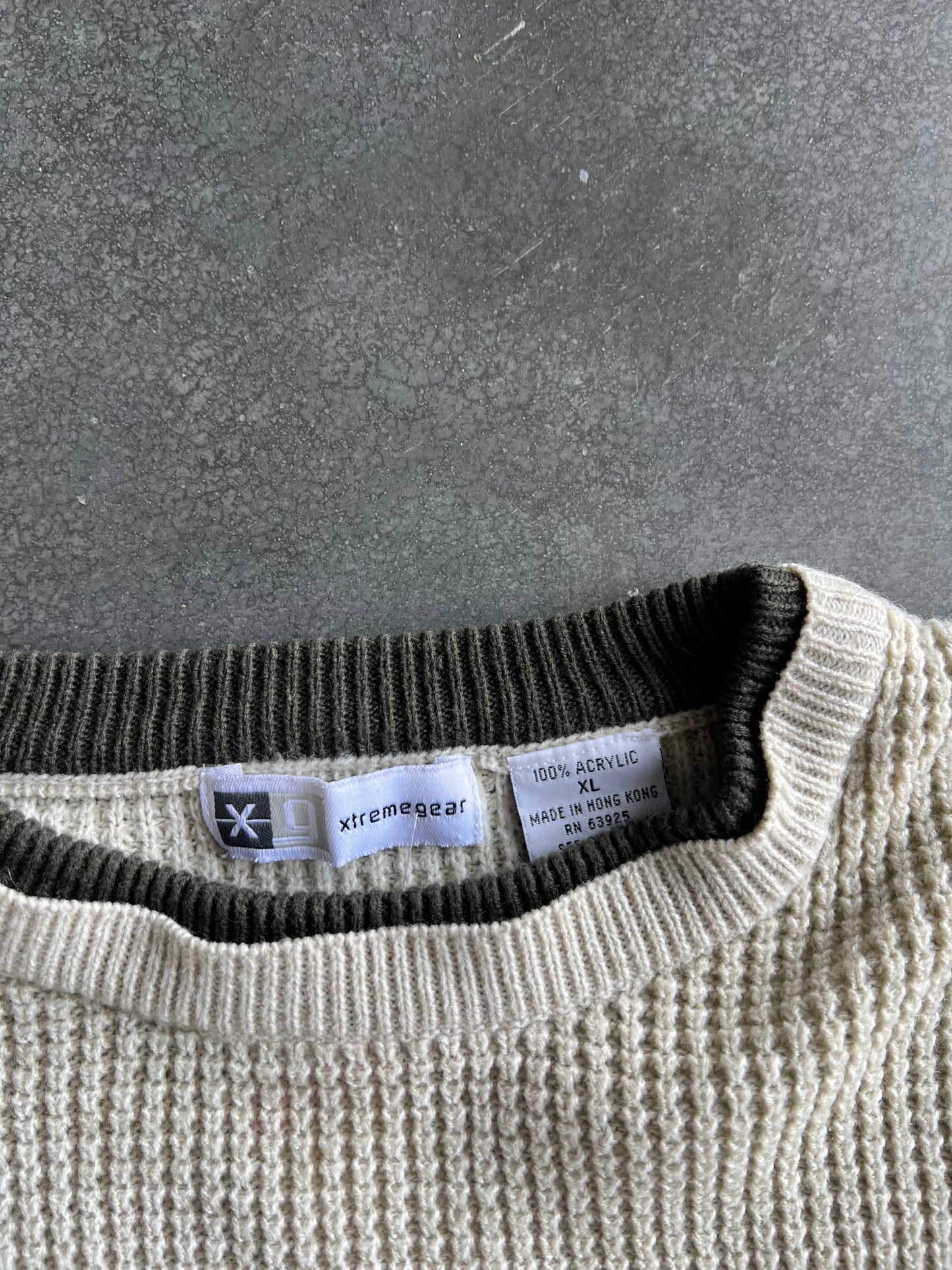 Vintage Cream Extream Gear Knit Sweater - XL