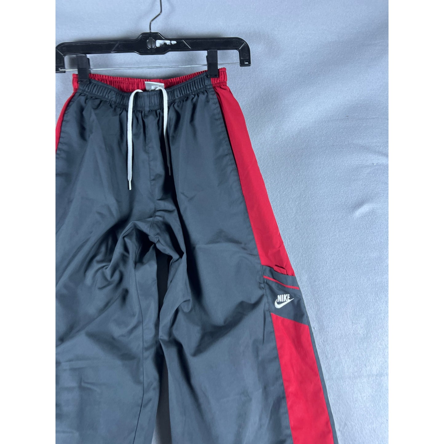 Vintage Grey Striped Nike Track Pants - S