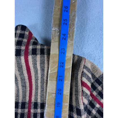 Vintage Tartan Plaid Turtleneck Sweater Womens - L