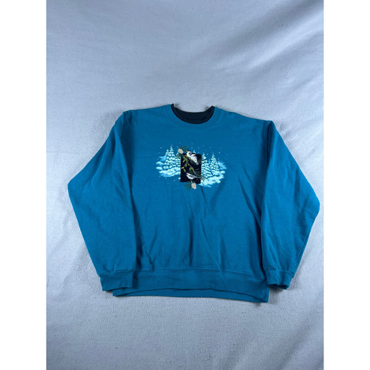 Vintage Pleasant Shade Bird Snow Sweatshirt Womens - M
