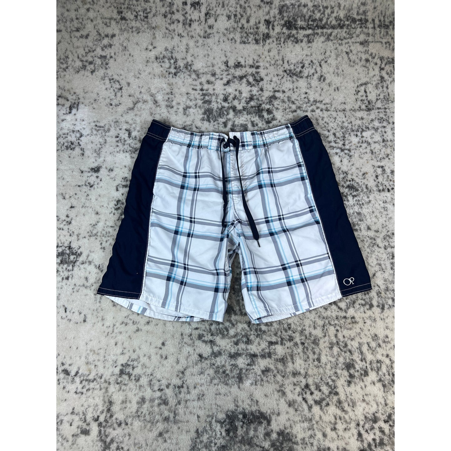 Ocean Pacific Mens Plaid Board Shorts - L