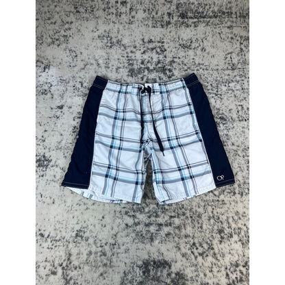 Ocean Pacific Mens Plaid Board Shorts - L