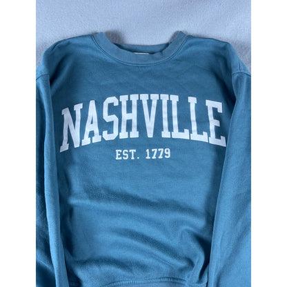 Nashville EST 1779 Spellout Sweatshirt - L
