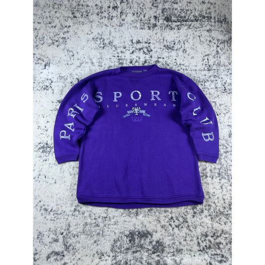 Vintage Paris Sport Club Spellout Sweatshirt - L