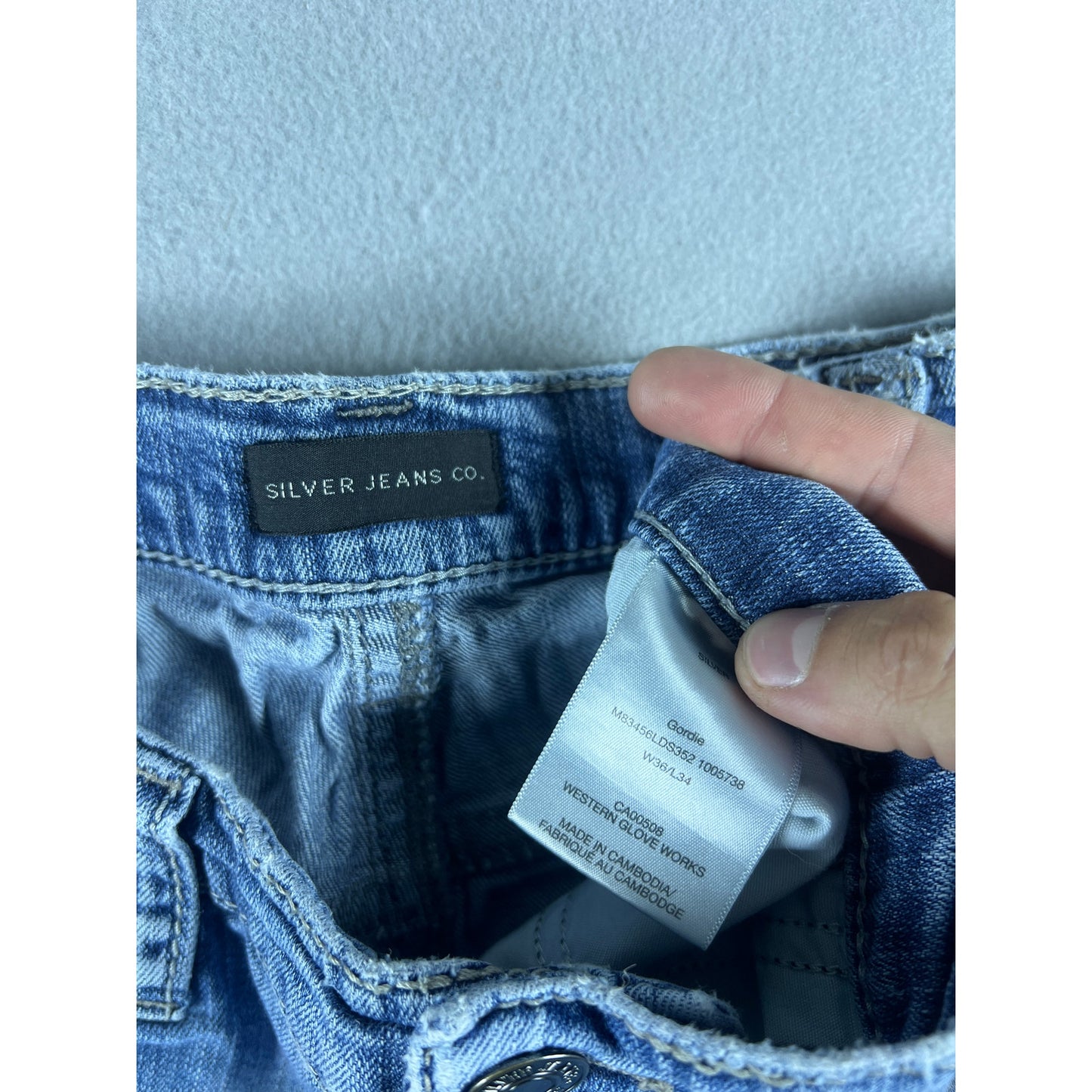 Silver Gordie Jeans - 36x34