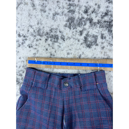 Vintage 70’s Navy Plaid Flare Pants - 22