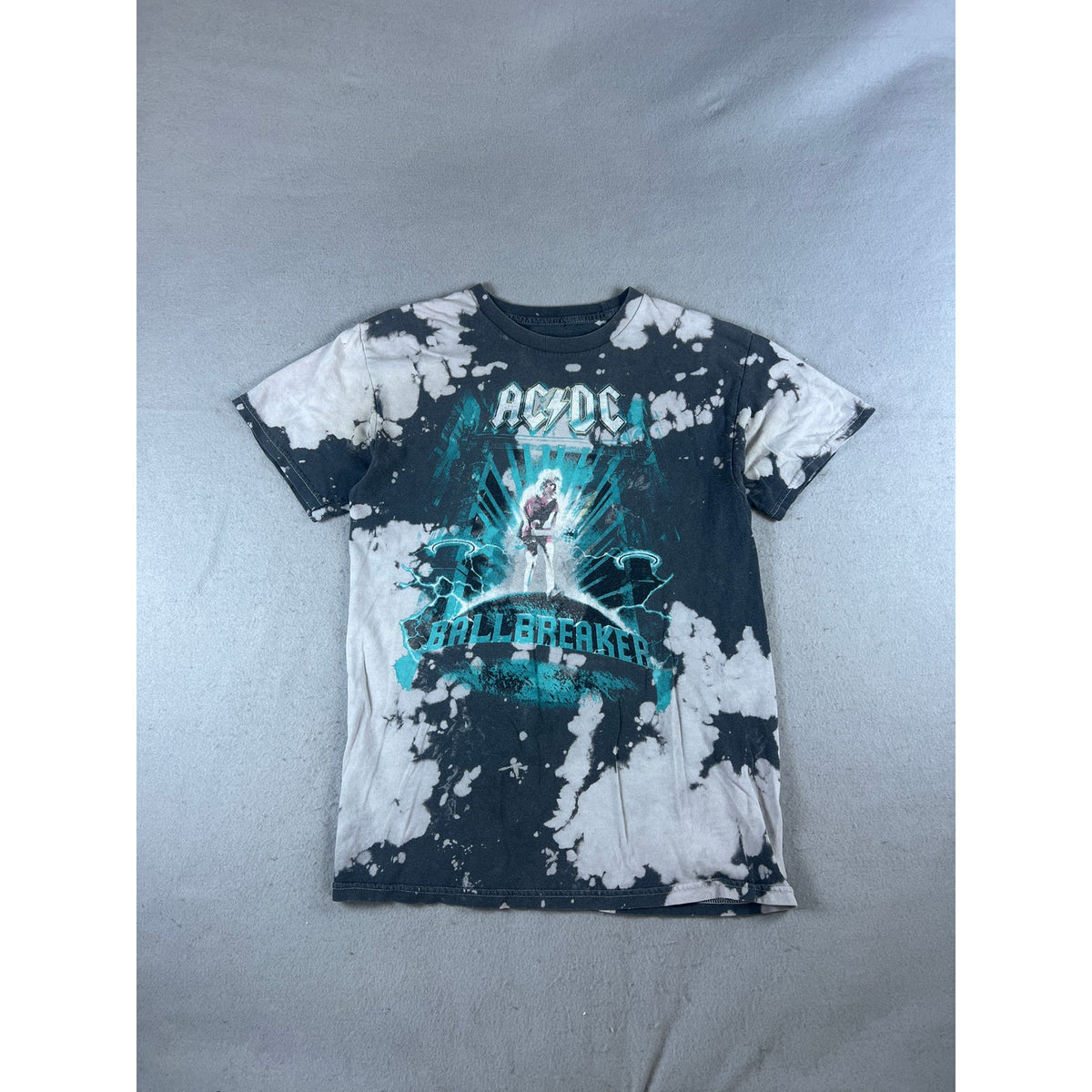 AC/DC Ballbreaker Tie Dye Bleach Wash T-Shirt - M