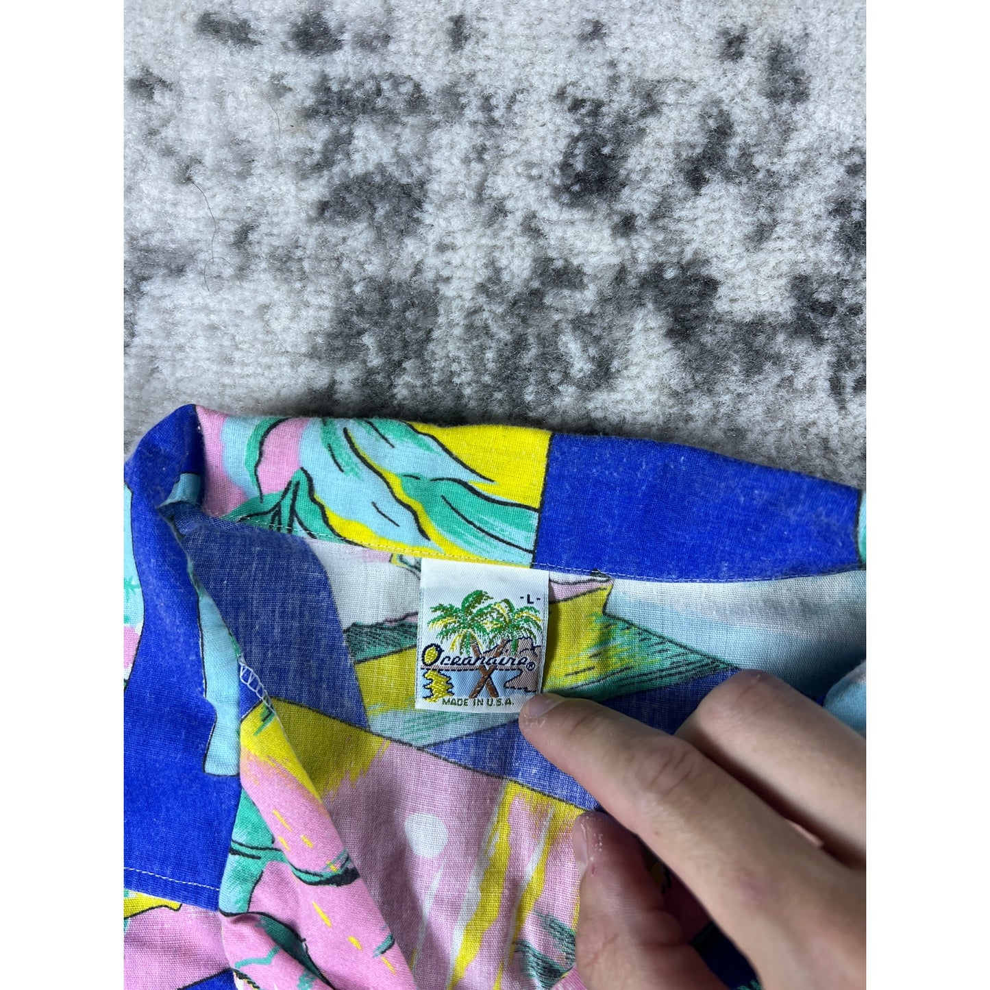 Vintage 80s Hawaiian Button Up Shirt - L