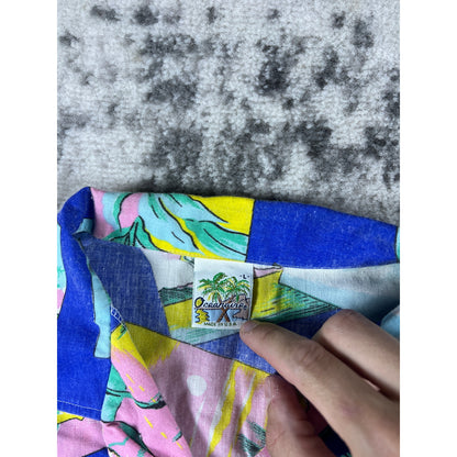 Vintage 80s Hawaiian Button Up Shirt - L
