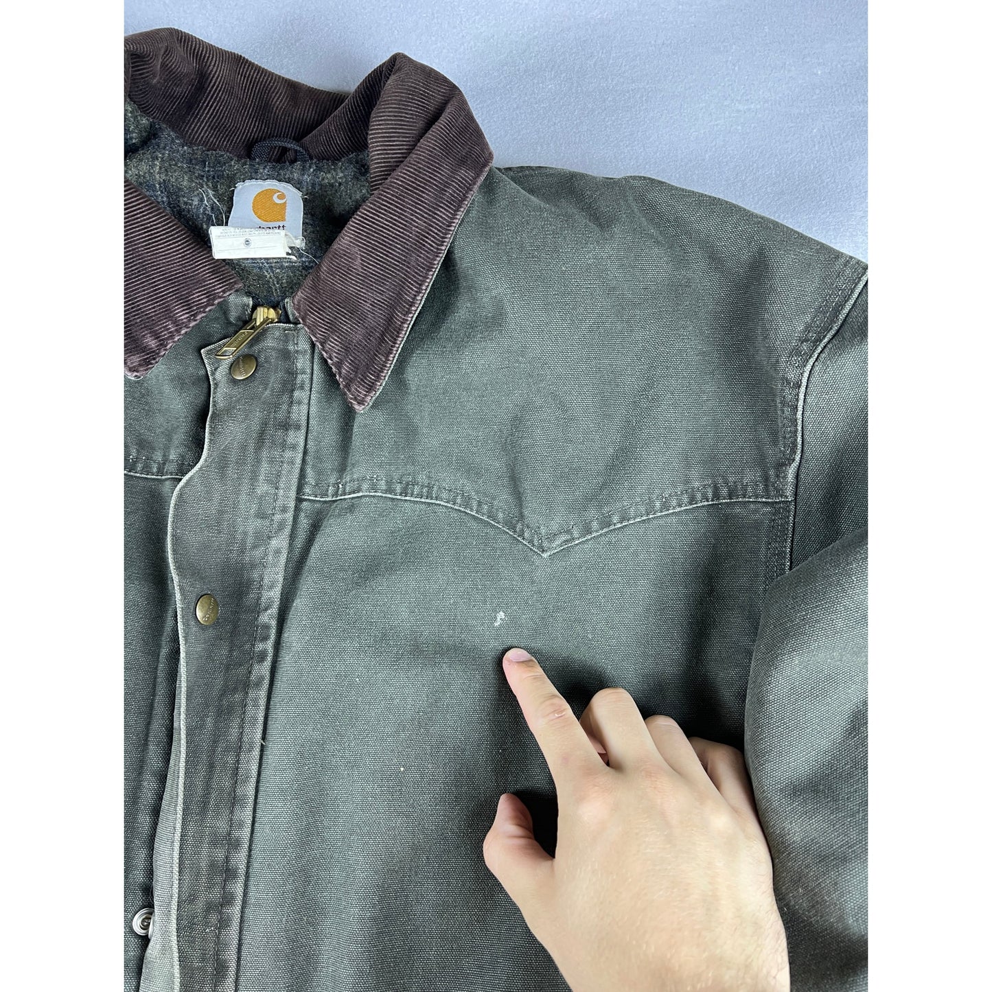 Vintage Carhartt C52 MOS Green Barn Chore Coat - XXL