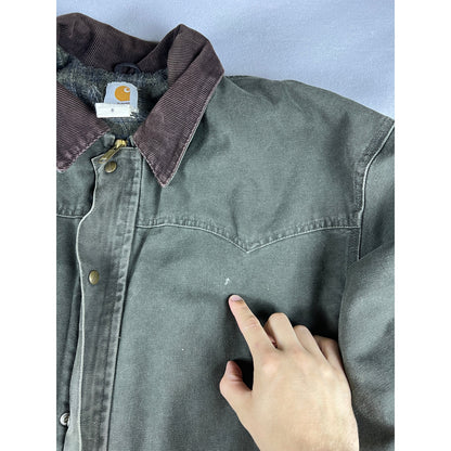 Vintage Carhartt C52 MOS Green Barn Chore Coat - XXL