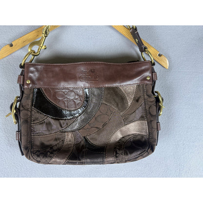 Vintage COACH Zoe Mosaic Patchwork Leather Hobo Shoulder Bag