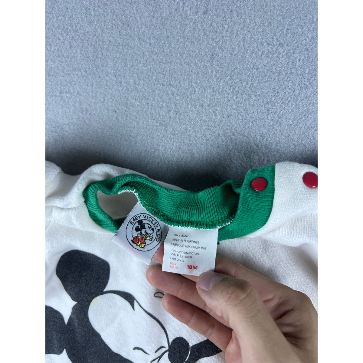 Vintage Disney Mickey Minnie Romper Toddler - 18M